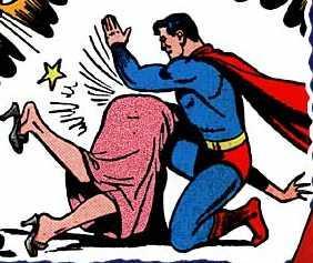 Superman Spanking his Women