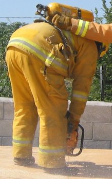 Clothed Fireman butt
